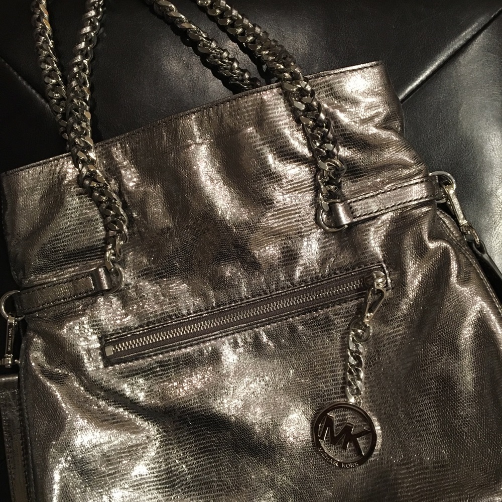 ‼️SOLD‼️ MICHAEL KORS Snake Embossed Leather - Picture 3 of 6